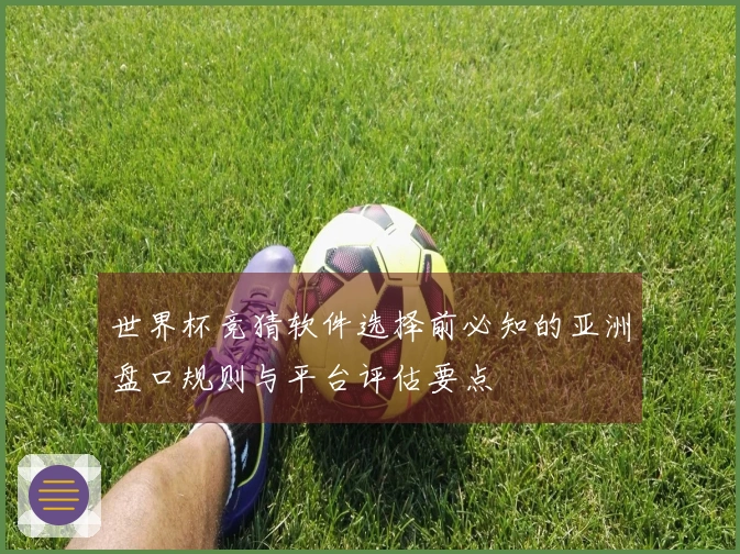 世界杯竞猜软件选择前必知的亚洲盘口规则与平台评估要点